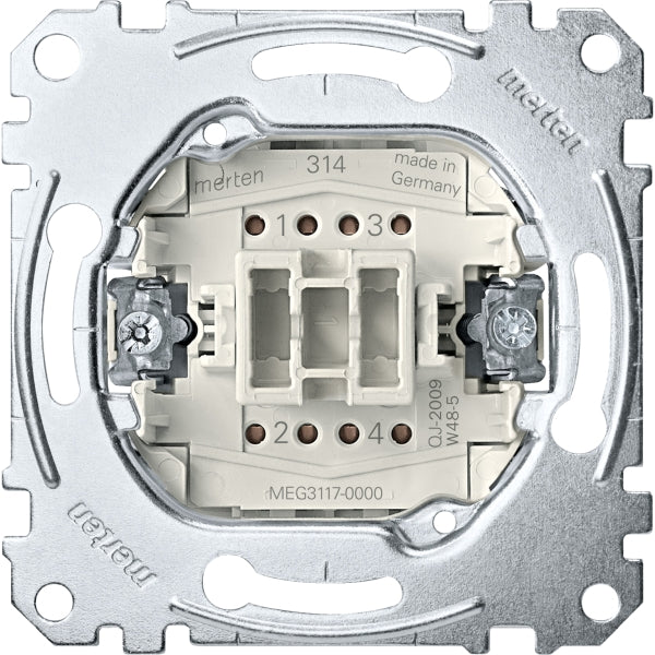 Merten System-M 1M polarweiß glänzend Kreuzschalter MEG3117-0000