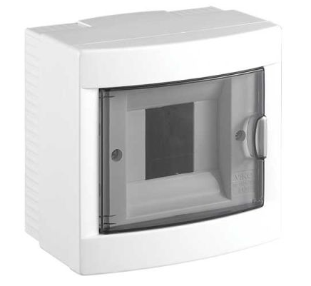 VIKO Aufputzverteiler Sicherungskasten Verteilerkasten IP40 4 Module - 1 reihig