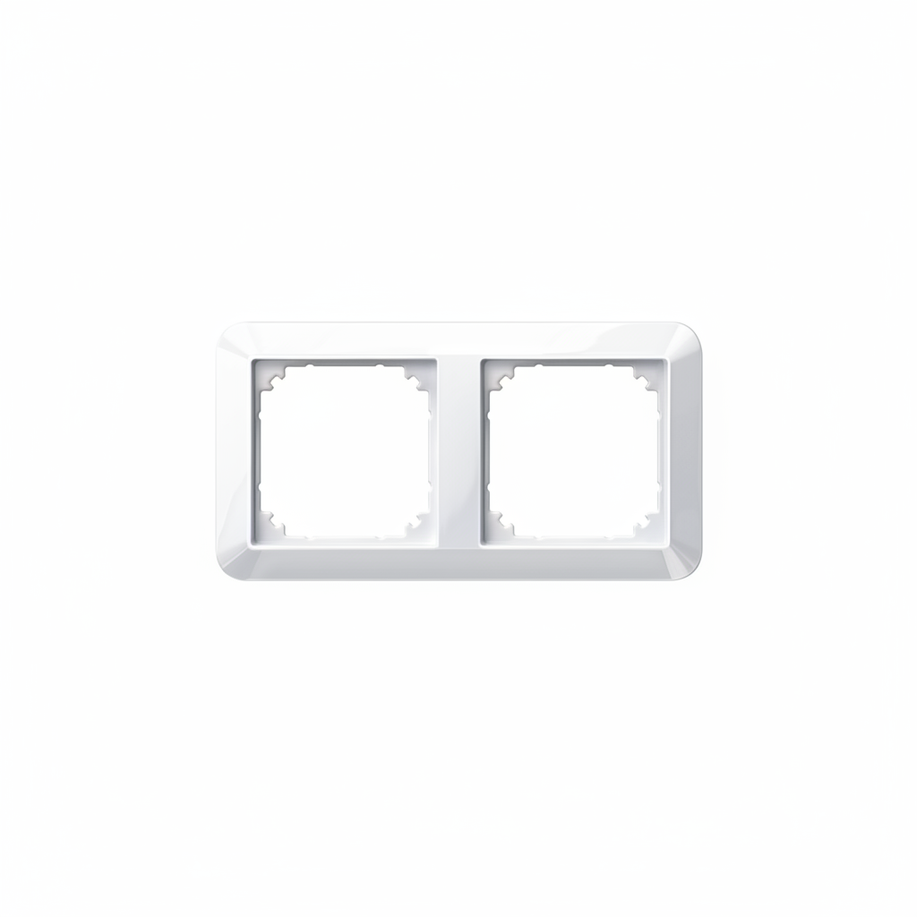 Merten System M 1-M Abdeckrahmen 2-fach Polarweiß (RAL 9010) 389219