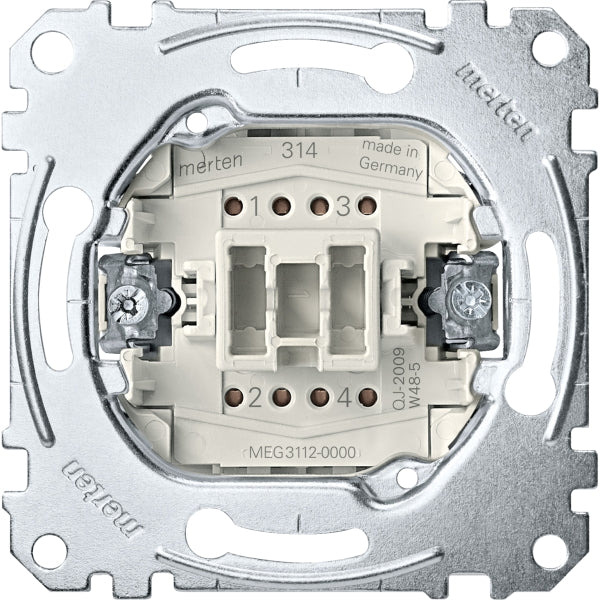 Merten System-M 1M polarweiß glänzend Ausschalter 2-polig MEG3112-0000