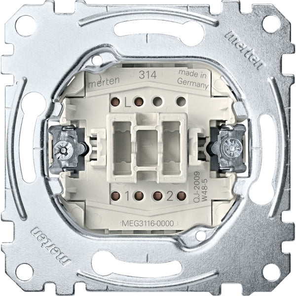Merten System-M 1M polarweiß glänzend Wechselschalter MEG3116-0000