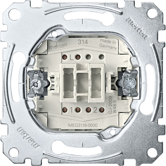Merten System-M 1M polarweiß glänzend Wechselschalter MEG3116-0000