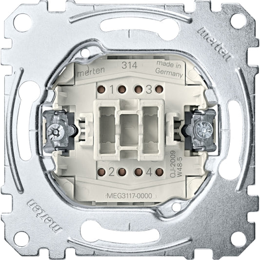 Merten System-M 1M polarweiß glänzend Kreuzschalter MEG3117-0000
