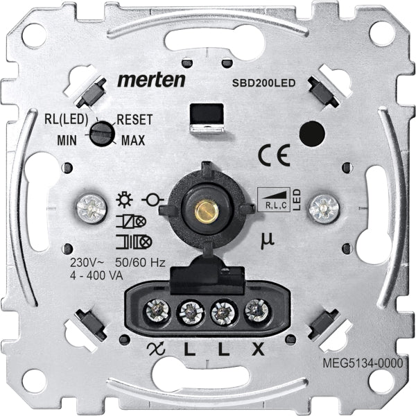 Merten System-M 1M polarweiß glänzend Drehdimmer MEG5134-0000