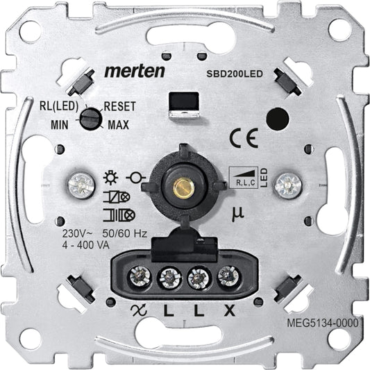 Merten System-M 1M polarweiß glänzend Drehdimmer MEG5134-0000
