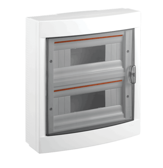VIKO Aufputzverteiler Sicherungskasten Verteilerkasten IP40 24 Module - 2 reihig