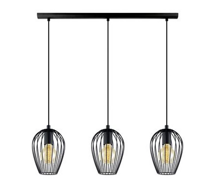 Eglo 49478 Newtown Vintage Hängeleuchte 3xE27 Stahl schwarz