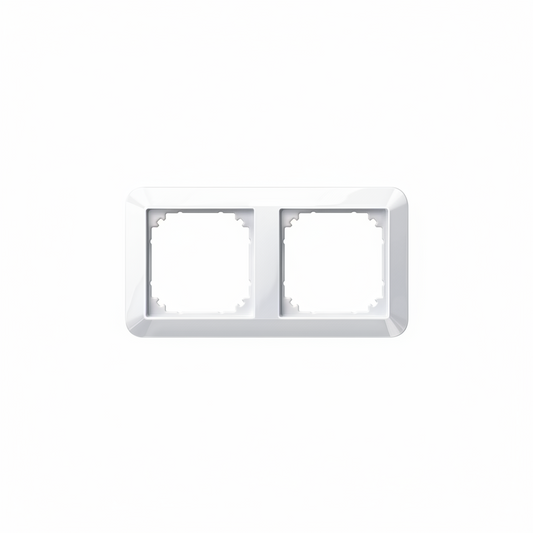 Merten System M 1-M Abdeckrahmen 2-fach Polarweiß (RAL 9010) 389219