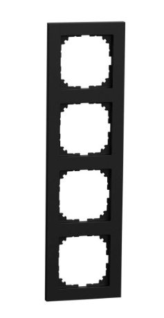 Merten System M Abdeckrahmen 4-fach Schwarz MEG4040-3603